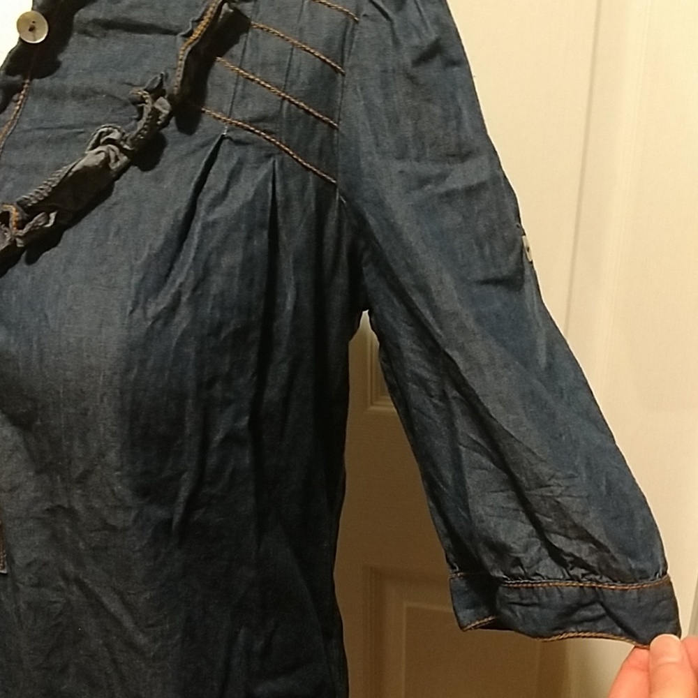 My favorite denim mini shirt dress! - Picture 3 of 7